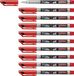 STABILO Write-4-all, permanent marker, superfijn, doos 10 stuks, rood