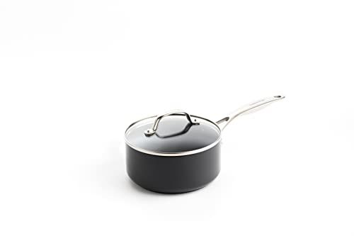 Greenpan Valencia Pro Steelpan met Deksel - 18 cm/2L - Grijs