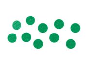 Nobo 1915296 Bordmagneet Groen 24 mm 10 Stuks