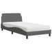 vidaXL Lit "Dover" tissu gris foncé 100x200 cm