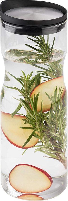 APS-Germany Waterkan met Anti Lek Schenktuit - 1L - Glazen Karaf - Transparant