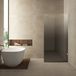 Wiesbaden Less douchewand - Rechts - 80x200cm - 8mm veiligheidsglas - helder naar spiegelglas - nano coating antikalk