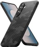 Ringke Onyx | Hoesje Geschikt voor Samsung Galaxy S25 FE | Back Cover Flexibel TPU | Militaire Standaard | Camo Zwart
