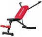 Banc d'haltères pliable - Banc d'entraînement - Dossier réglable en 3 positions - Position plate/inclinée/négative - Extension de jambes - Bandes de résistance élastiques - Rouge