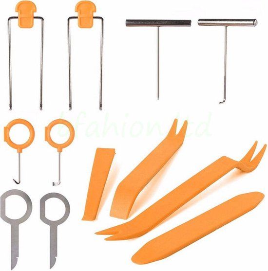 Cartronix DT-120 Radio Demontage Gereedschap - 12-Delige Set - Oranje