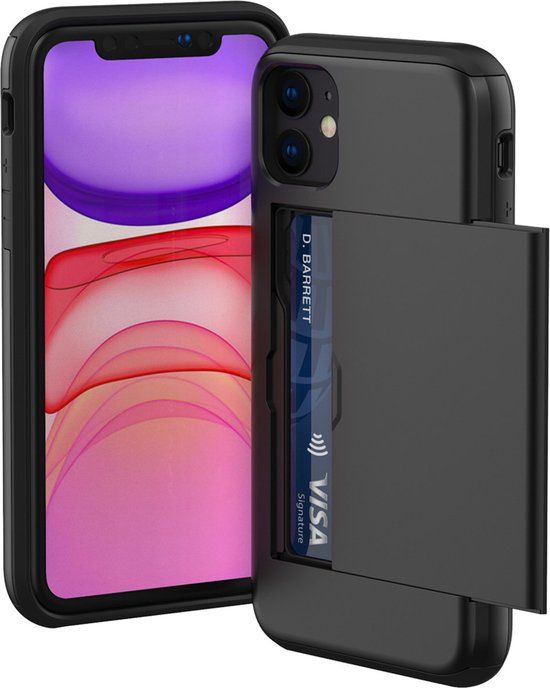iMoshion Hoesje iPhone 11 - Backcover met pasjeshouder - Zwart