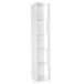hjh LIVING KALAG S Staand hoekrek met 5 vakken, ruimtebesparend, met wandbevestiging, 31,5 x 31,5 x 160 cm, wit