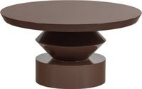 WOOOD Auren Salontafel - Hout - Hoogglans Bruin - 42x80x80