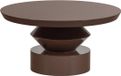 WOOOD Auren Salontafel - Hout - Hoogglans Bruin - 42x80x80
