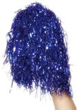 Smiffys Cheerballs/pompoms - 2x - blauw - met ringgreep - 30 cm - pompons - Cheerleader verkleed accessoires