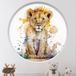 Lion Stickers Trompe L'Oeil Arche Ronde Enfants - Diamètre 150 cm