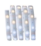 Paulmann MaxLED 250 Ledstrip, 79876, basisset 1,5 m gecoat, IP44, 5,5 W, 405 lm, tunable wit, 24 VA, dimbaar, lichtband, kunststof, 2700 K
