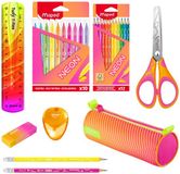 Maped Office Maped Neon XL Bundel – Complete Tekenset met Etui, Potloden, Viltstiften en Schaar