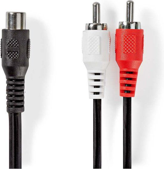 Nedis Stereo-Audiokabel - 2x RCA Male - RCA Female - 0.20 m