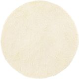 vidaXL - NAVARRA - Hoogpolig vloerkleed - 160x160 cm - Polyester - Crèmekleurig