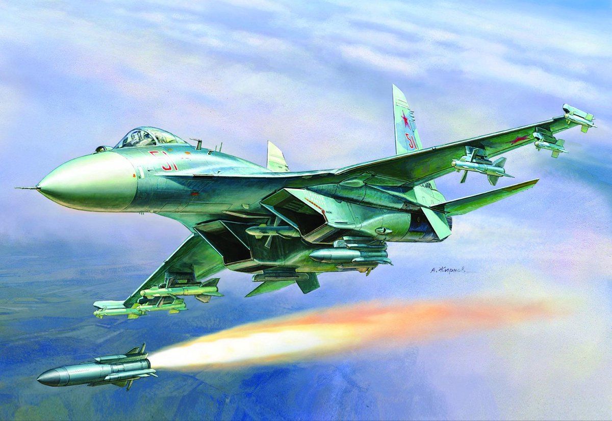 Zvezda 500787295 - 1:72 gevechtsvliegtuig SU-27SM