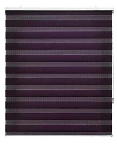 Blindecor Rolgordijn voor dag en nacht op maat - Violet - 90 x 250 cm