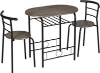 Merkloos Yaheetech Bistroset 3-delig - Zwart