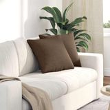 vidaXL - Zitkussens - 2 - st - Stof - Bruin - 45 - x - 45 - cm