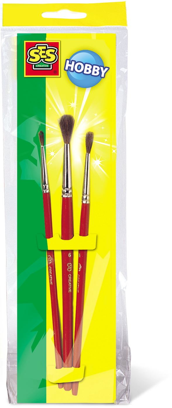 ses Penselenset - Bruin