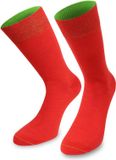 normani 1 paar sokken „Bi-Color“ rood/appelgroen