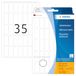 HERMA 2350 mini multifunctionele etiketten (12 x 30 mm, 32 velles, papier, mat) zelfklevend, permanent klevende huishoudelabels voor handschrift, 1,120 stickers, wit