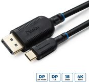 Microconnect MC-USBCDP3 video kabel adapter 3 m USB Type-C DisplayPort Zwart