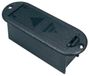 Boston BH-2100 Batterijhouder – Horizontaal, Zonder Schroeven en Connector (Voor 9V Blokbatterij)