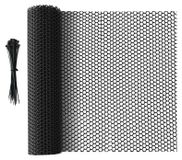 Rolgaas plastique 15 m x 40 cm noir