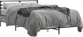 Maison Exclusive - Cadre de lit, gris Sonoma, 135x190 cm, fabriqué en panneau de particules et métal