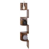 BAKAJI Boekenkast voor wandplanken, modern design van melaminehout met 5 hoekplanken, afmetingen 123 x 20 cm (antiek)