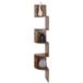 BAKAJI Boekenkast voor wandplanken, modern design van melaminehout met 5 hoekplanken, afmetingen 123 x 20 cm (antiek)