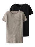 TWO SOON Shirt grijs / zwart