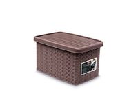Stefanplast 30032 multifunctionele bak, bewaren, in rotanlook van kunststof, 19 x 29 x 16 cm