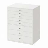 JOYFURNOS Organisateur de bijoux avec tiroirs, Boîte de rangement à 8 niveaux, Grande capacité, Idée cadeau moderne, pour chambre, Blanc
