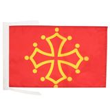 AZ FLAG Vlag Midi-Pyrénées - Occitanië 45x30 cm Polyester 100D