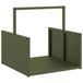 VidaXL Brandhoutrek 40x40x40 cm koudgewalst staal olijfgroen
