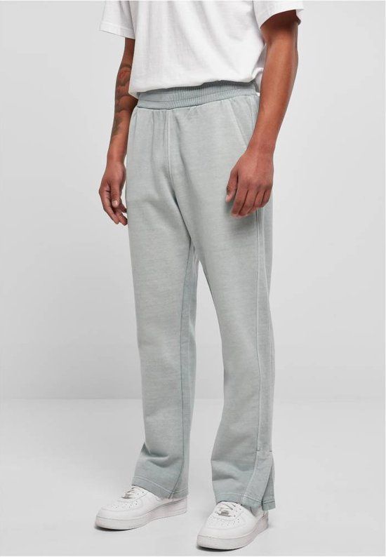 Urban Classics Heavy Terry Garment Dye Slit Heren Joggingbroek - Blauw - 4XL