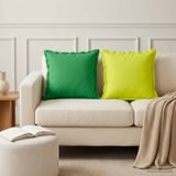 vidaXL Kussensloop 12 st houten helder groen 40 x 40 cm polyester