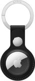 Rosso Element Hoesje Geschikt voor Apple AirTag Sleutelhanger Kunstleer | Hanger | Case Zwart