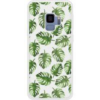 Samsung Galaxy S9 Versterkt hoesje met sublimatie bedrukking, compatibel met Feuilles de monstera