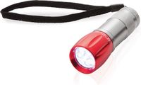 Merkloos Survival zaklamp LED - rood - compact formaat - preppen/outdoor/kamperen