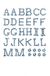 GLOREX P en D letters 13 mm A-M zelfklevend, plastic, blauw, 14,5 x 8,6 x 0,2 cm