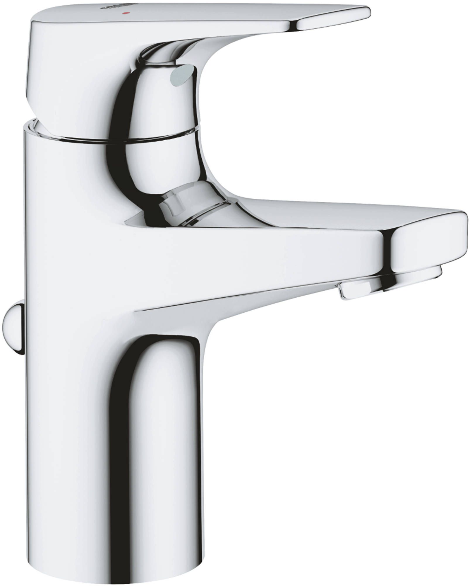 GROHE BauFlow wastafelkraan S - Lage mengkraan met trekwaste - Chroom