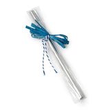 Mopec KA12 Verpakking met 10 zilverkleurige viltstiften met blauwe strik, zilverkleurig, 5 x 2 x 16 cm