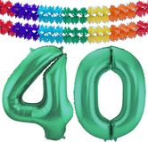 Folat Verjaardag Leeftijd folieballon - 40 jaar - groen - 86 cm