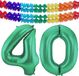 Folat Verjaardag Leeftijd folieballon - 40 jaar - groen - 86 cm