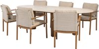 4 Seasons Outdoor Estate Safina dining tuinset 240x105xH75 cm 7 delig keramiek amber