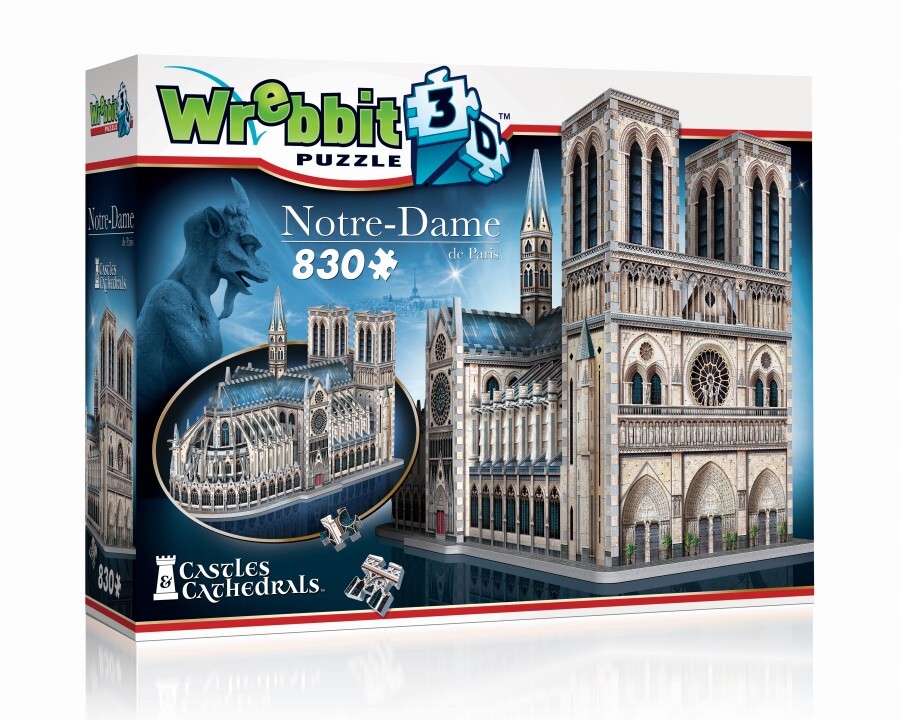 wrebbit 3D Puzzel - Notre Dame (830 stukjes)