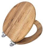StarTech Houtnerf Toiletzitting - WC-zitting - Automatische zitting (met zachte sluiting) - Hout - Gesloten voorkant - Draagvermogen tot 190 kg